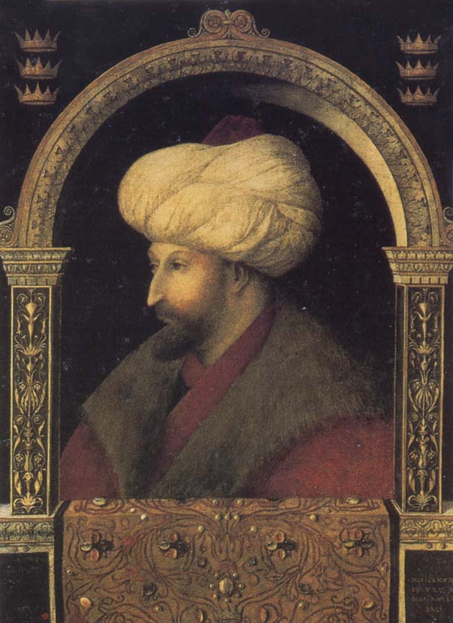 Portrait of the Ottoman sultan Mehmed the Conqueror